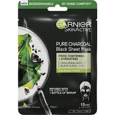 GARNIER HYDRABOMB TISSUE MASK CHARCOAL ALGAE 30G